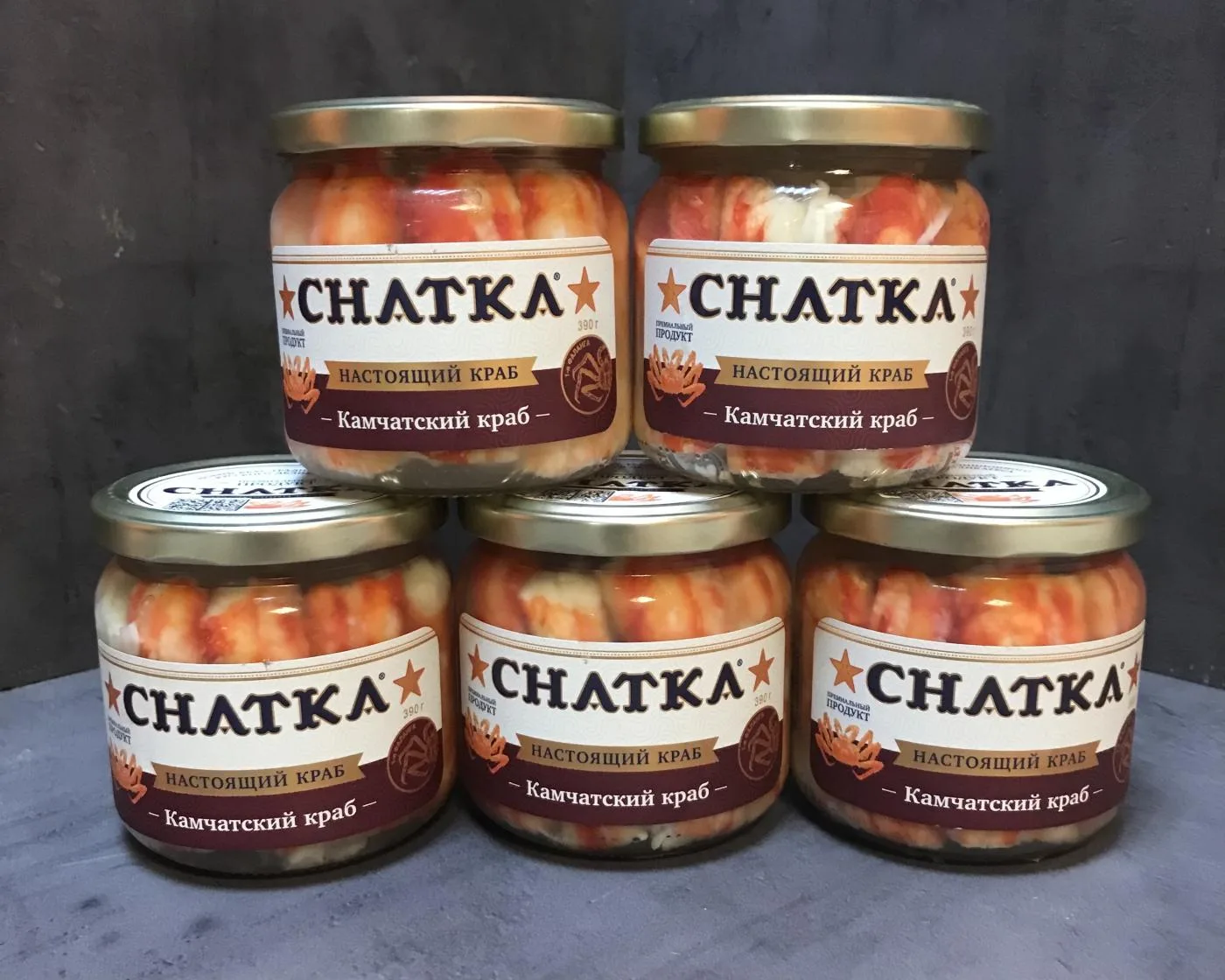Краб Камчатский 1ая фаланга в солевой заливке 390гр